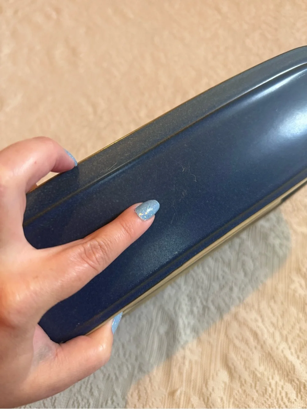 Denby Imperial blue rectangular deep dish oven stoneware dish